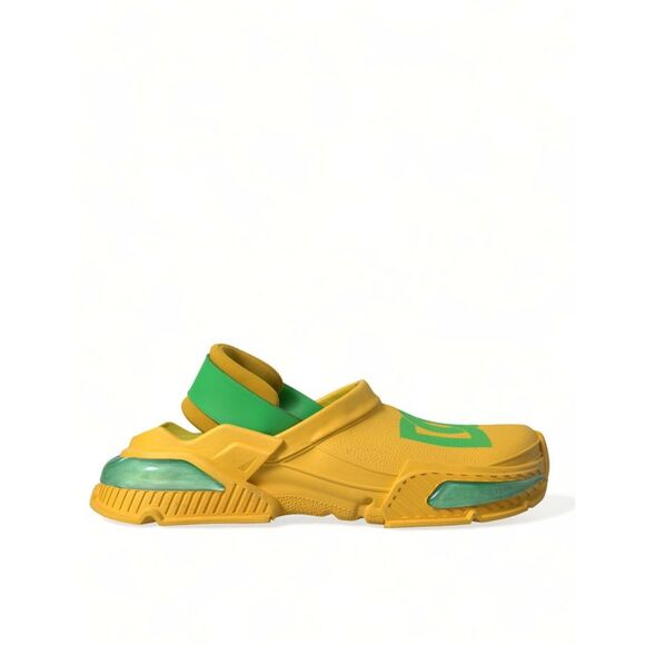 Dolce & Gabbana Yellow Green Rubber Clogs Men Slippers Men Men\'s Shoes